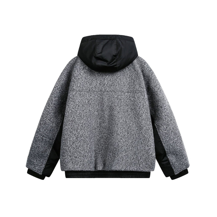 Damen Oversize Wollmix Bomberjacke mit gesteppter Kapuze Echoarchiv