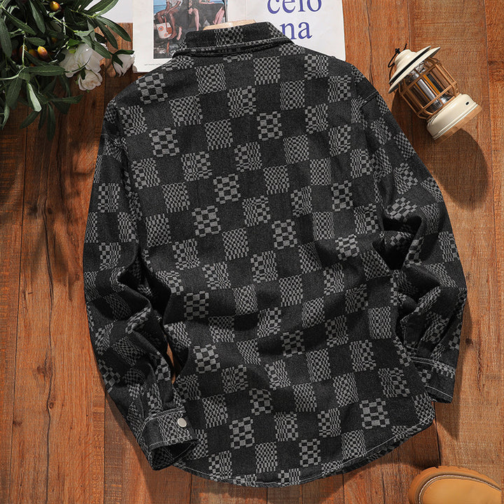 Herren Karomuster Hemdjacke Echoarchiv