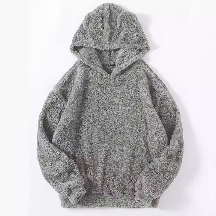 Damen nan kuscheliger Teddy-Hoodie mit Ohren, elastischem Bund und extra weichem Plüsch Echo Archiv