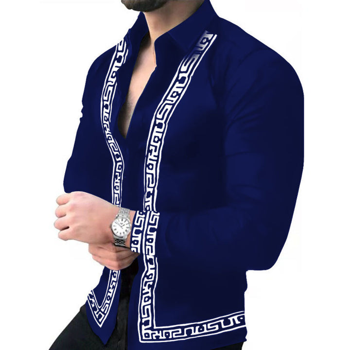Herren Hemd mit auffälligem Design und strukturierten Details Echoarchiv