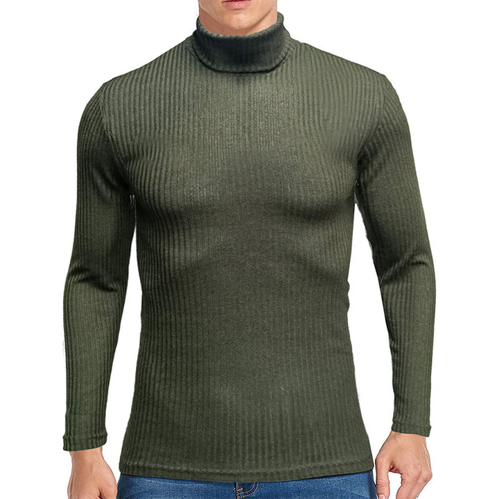 Herren Langarmrollkragenpullover aus hochwertigem Rippenstrick Echoarchiv
