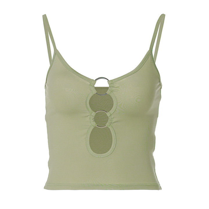 Damen Crop-Top mit dekorativen Cut-Outs Echo Archiv