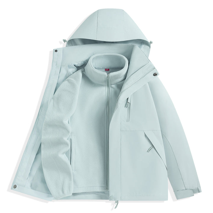 Herren zweilagiger Outdoorparka mit herausnehmbarer Fleece-Innenjacke und Kapuze Echo Archiv