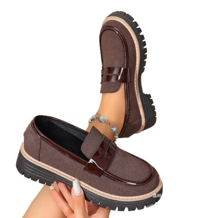 Damen nan modische Plateau-Loafer mit robuster Traktorsohle, gepolstertem Komfortfußbett und eleganter Penny-Lasche Echo Archiv