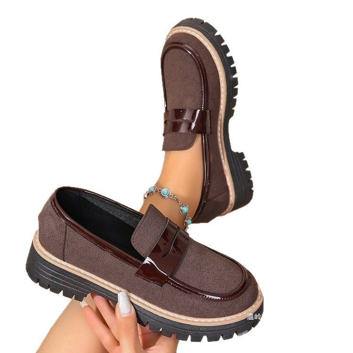 Damen nan modische Plateau-Loafer mit robuster Traktorsohle, gepolstertem Komfortfußbett und eleganter Penny-Lasche Echo Archiv