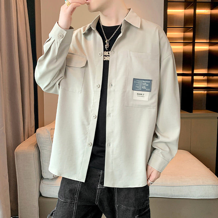 Herren Lässige Utility-Hemdjacke mit praktischen Taschen und modernem Design Echoarchiv