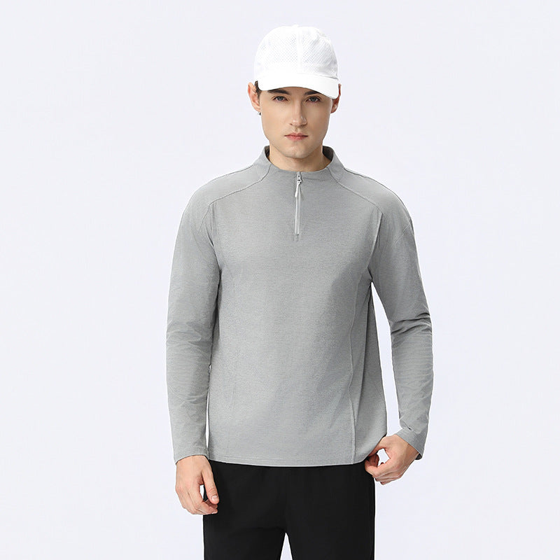 Herren Funktionsshirt mit Reißverschluss und atmungsaktiver Stofftechnologie Echoarchiv