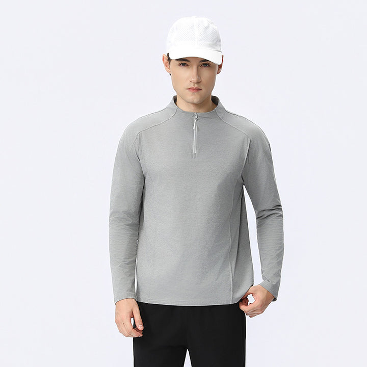 Herren Funktionsshirt mit Reißverschluss und atmungsaktiver Stofftechnologie Echoarchiv