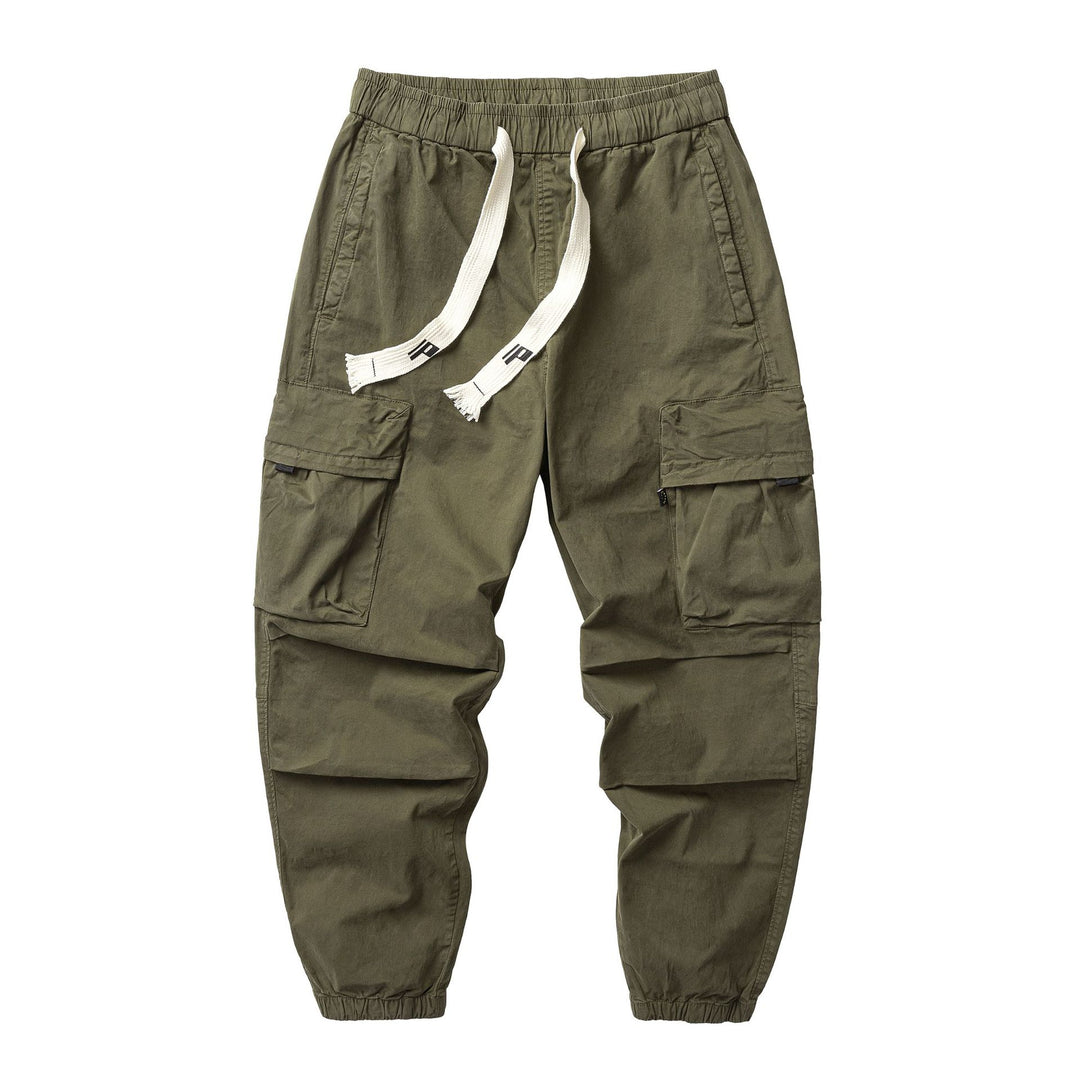 Herren Funktionelle Cargo-Joggerhose aus Baumwoll-Twill mit elastischem Tunnelzugbund und Klapp‑Utility‑Taschen Echo Archiv