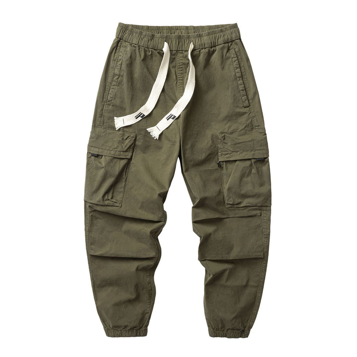 Herren Funktionelle Cargo-Joggerhose aus Baumwoll-Twill mit elastischem Tunnelzugbund und Klapp‑Utility‑Taschen Echo Archiv