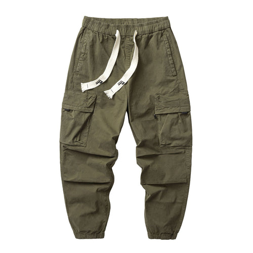 Herren Funktionelle Cargo-Joggerhose aus Baumwoll-Twill mit elastischem Tunnelzugbund und Klapp‑Utility‑Taschen Echo Archiv