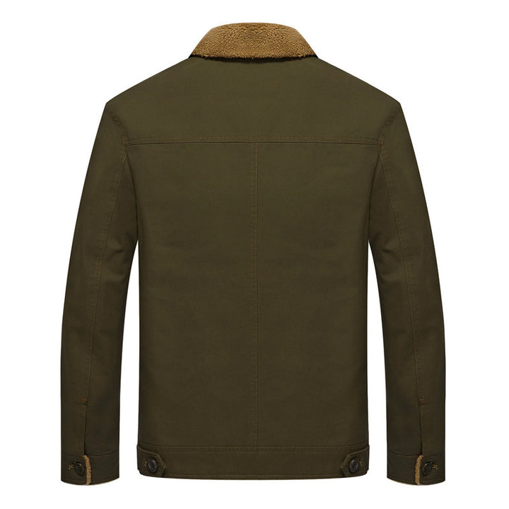 Herren Robuste Canvas-Truckerjacke mit durchgehendem Teddyfutter und Hemdkragen Echo Archiv