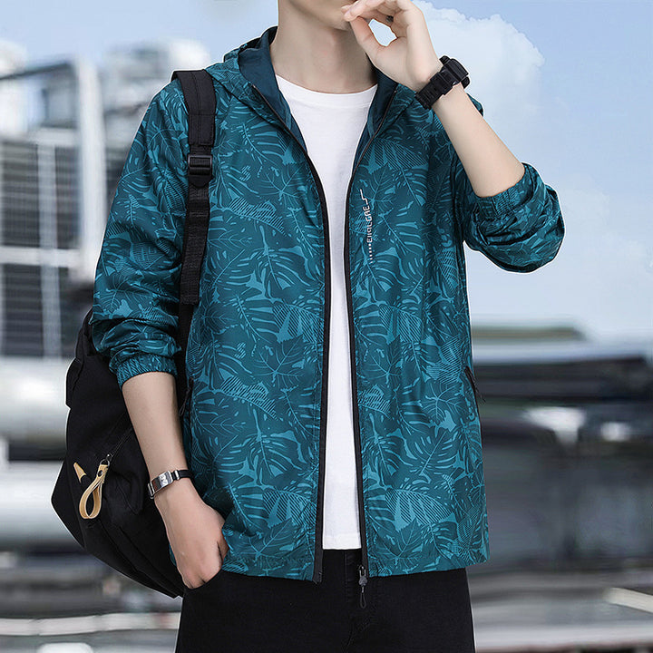 Herren Leichte Outdoorjacke mit floralem Design Echo Archiv