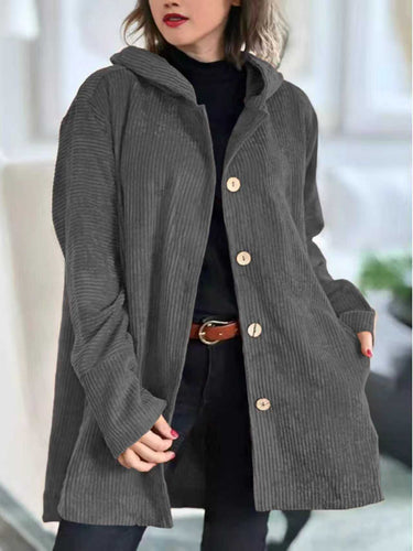 Echoarchiv | Hooded Casual-Jacke mit Fronttaschen