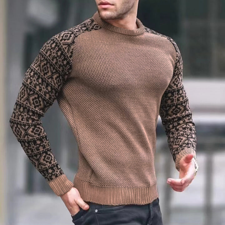 Herren Strickpullover mit grafischem Muster Echoarchiv