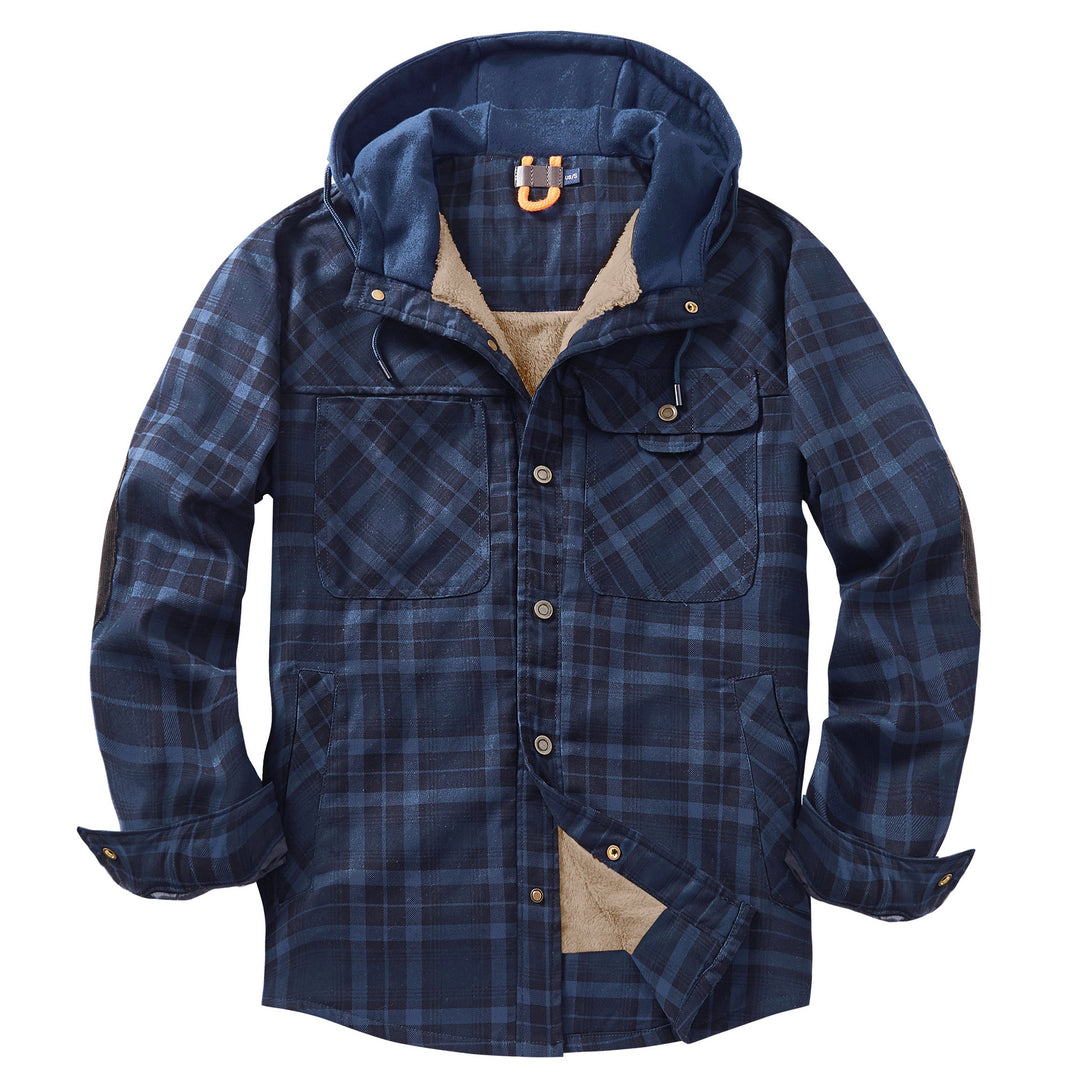 Herren Flanelljacke mit Kapuze und weichem Futter Echoarchiv