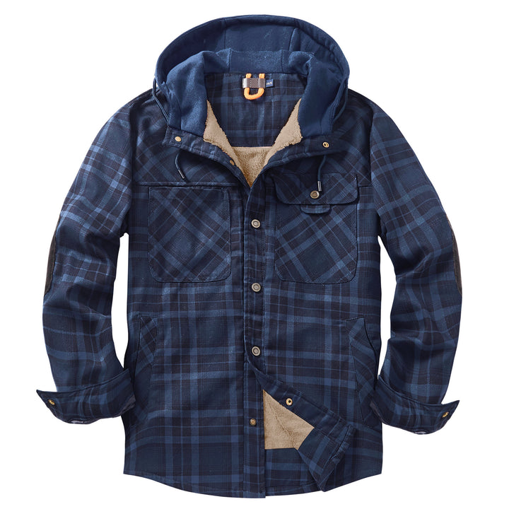 Herren Flanelljacke mit Kapuze und weichem Futter Echoarchiv