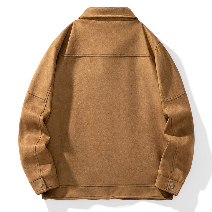 Herren Overshirt aus Kunstleder mit Hemdkragen und Pattentaschen Echo Archiv