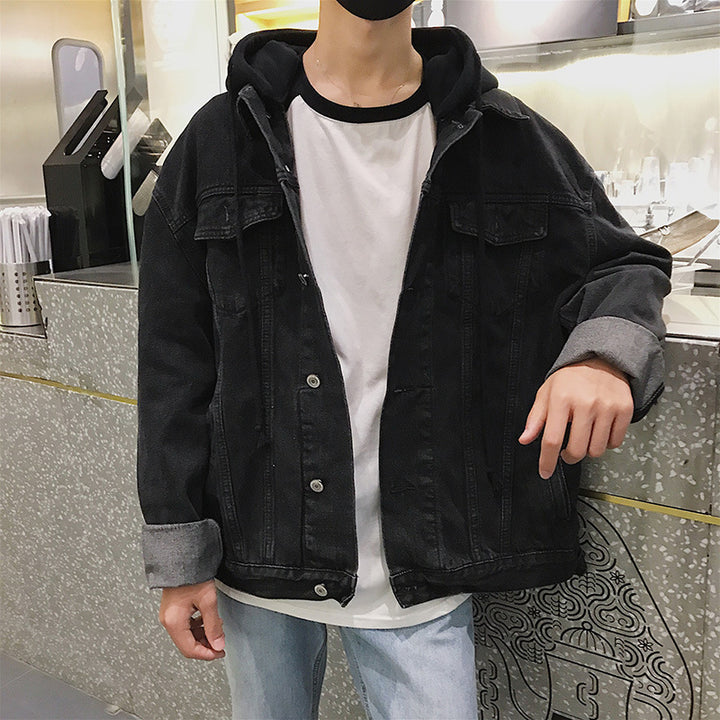 Herren Denimjacke mit integrierter Kapuze Echoarchiv 1788342630