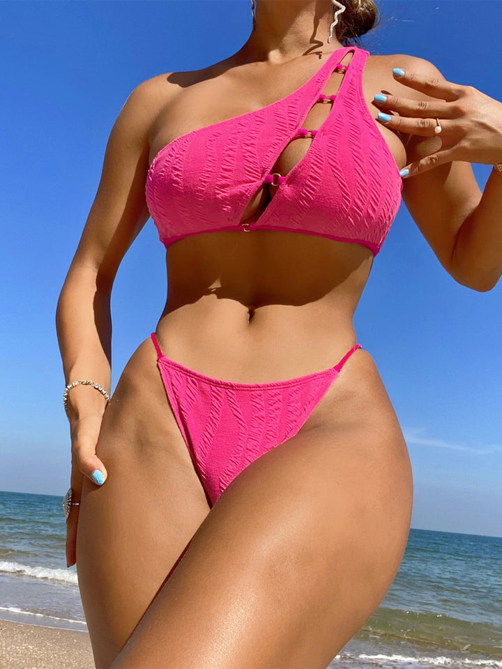 Damen Asymmetrischer Bikini mit trendigen Schnallen Echo Archiv
