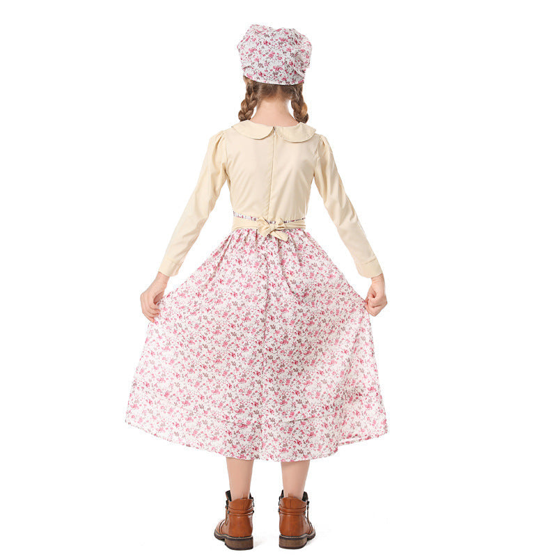 Mädchen Bauernhauskleid mit floralen Details Echo Archiv
