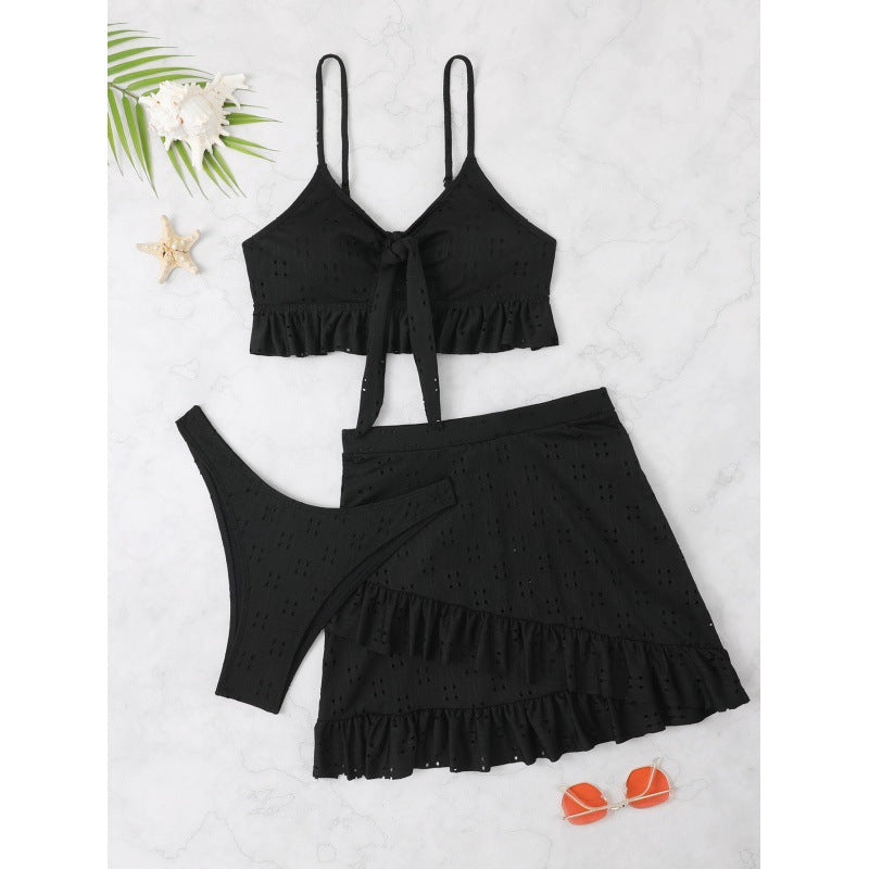 Damen Bikini-Set mit Oberteil und rüschigem Rock Echo Archiv