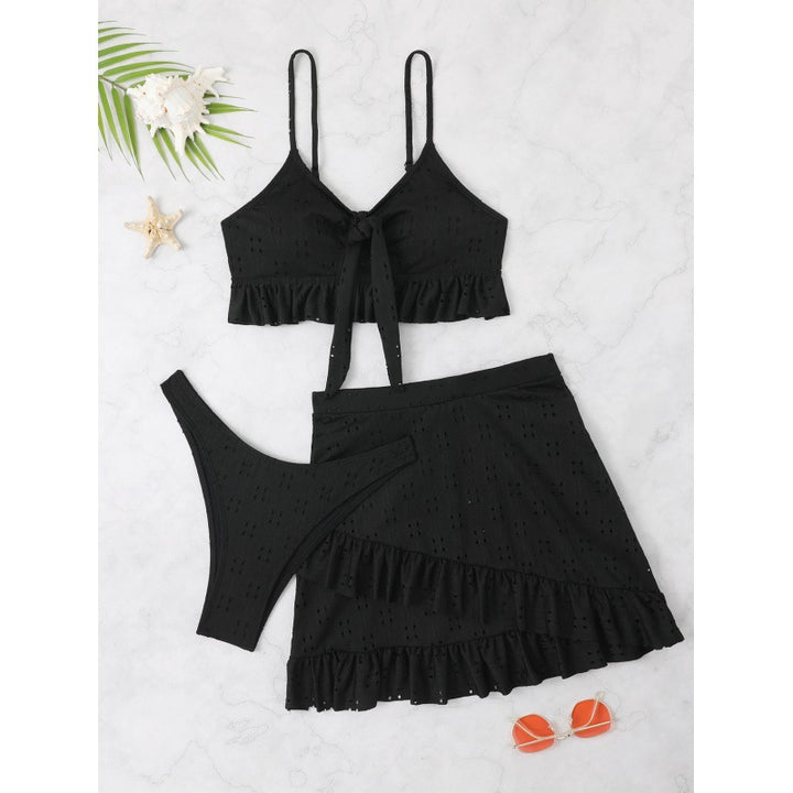 Damen Bikini-Set mit Oberteil und rüschigem Rock Echo Archiv