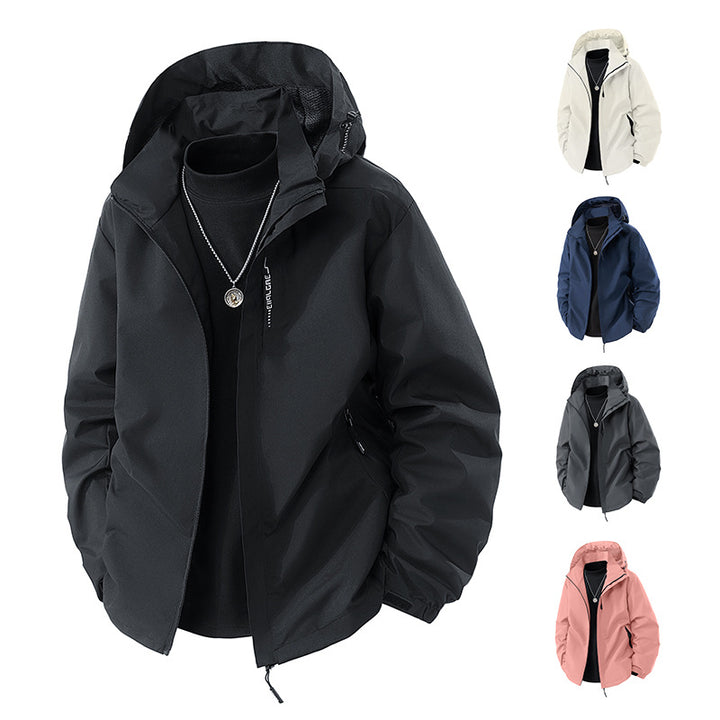 Herren nan leichte wetterfeste Softshelljacke mit verstellbarer Kapuze, winddichter Außenlage und atmungsaktivem Meshfutter Echo Archiv