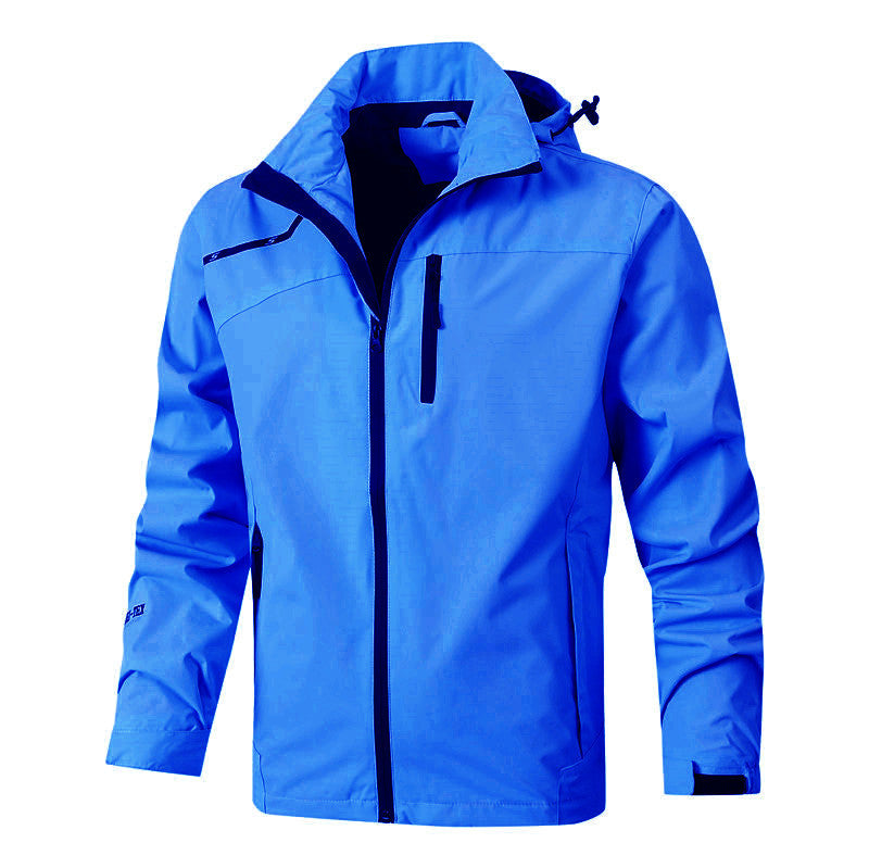 Herren Atmungsaktive wasserdichte Softshelljacke mit nahtversiegelter Membran und verstaubarer Kapuze Echoarchiv