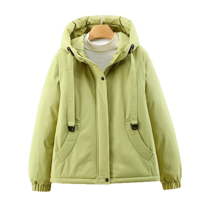 Damen Kurze Thermo-Kapuzenjacke mit Tunnelzug, Winddichter Außenhülle und elastischen Bündchen Echo Archiv