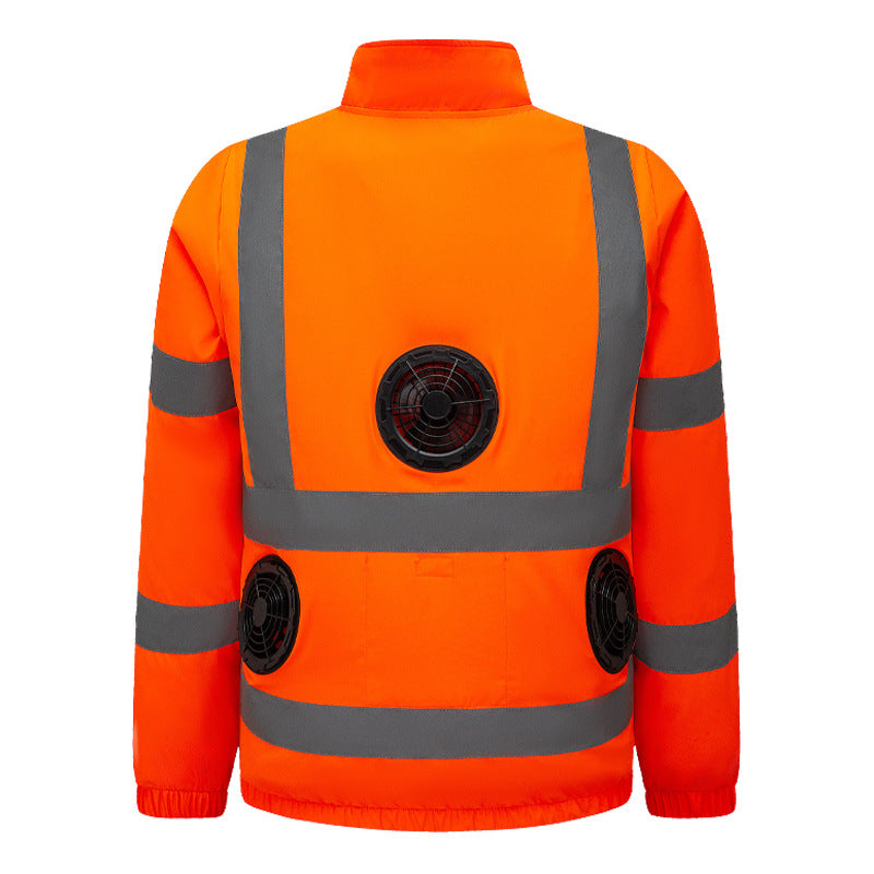 Unisex nan hochsichtbare Warnjacke mit reflektierenden Streifen und multifunktionalen Außentaschen Echo Archiv