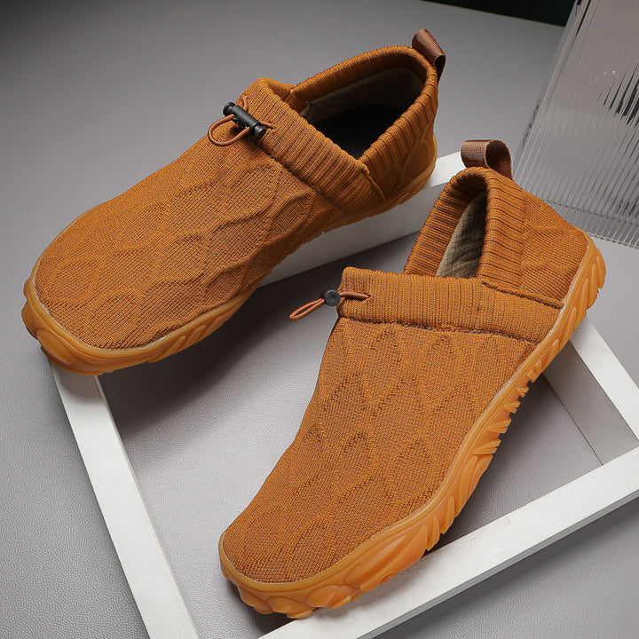Herren gestrickte Slip-On Freizeitsneaker mit elastischem Schaft, Zuglasche und griffiger Gummisohle Echo Archiv
