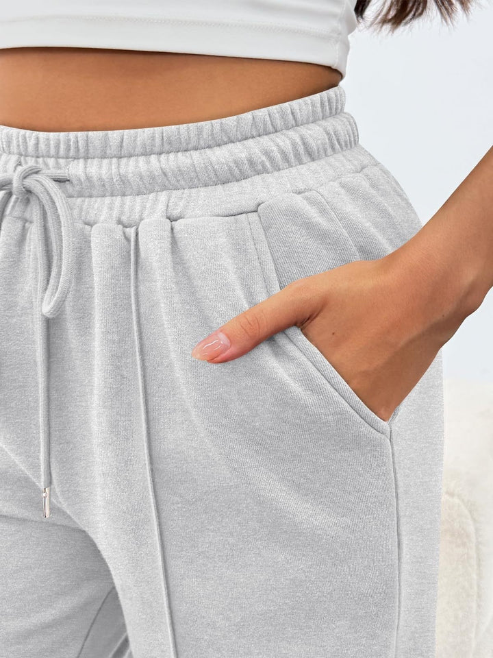Damen nan komfortable High-Waist Jogginghose mit Kordelzug und tiefen Eingrifftaschen Echo Archiv