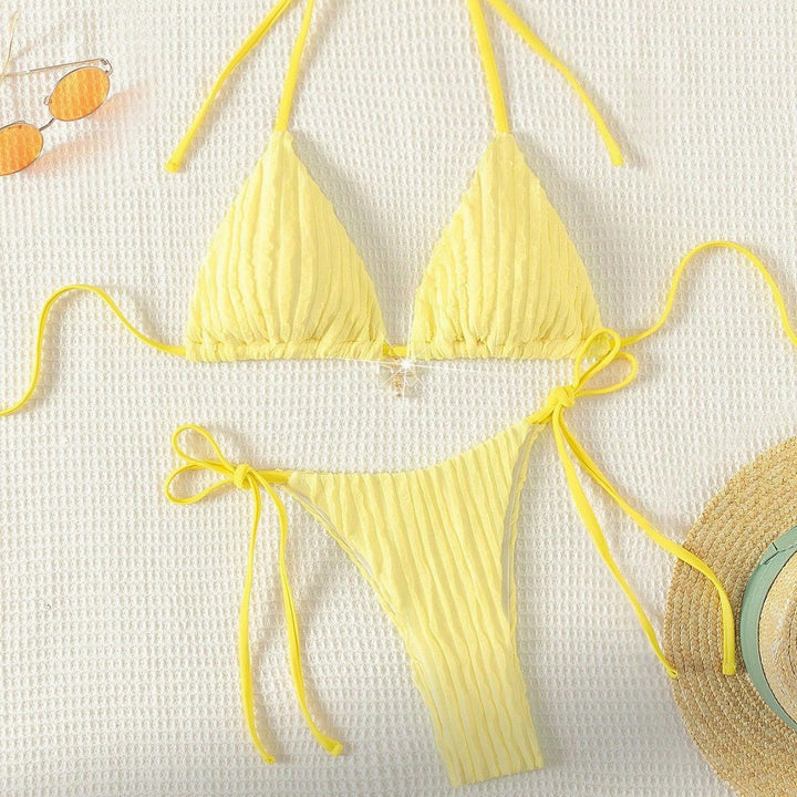 Damen Triangel-Bikini mit strukturierter Rippoptik Echo Archiv