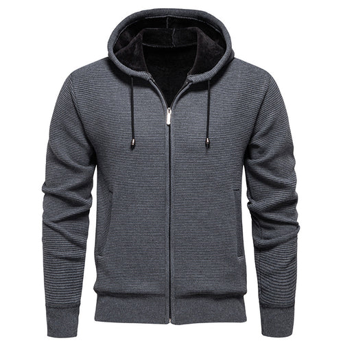 Herren sportliche Fleecejacke mit hohem Kragen und Reißverschluss Echoarchiv