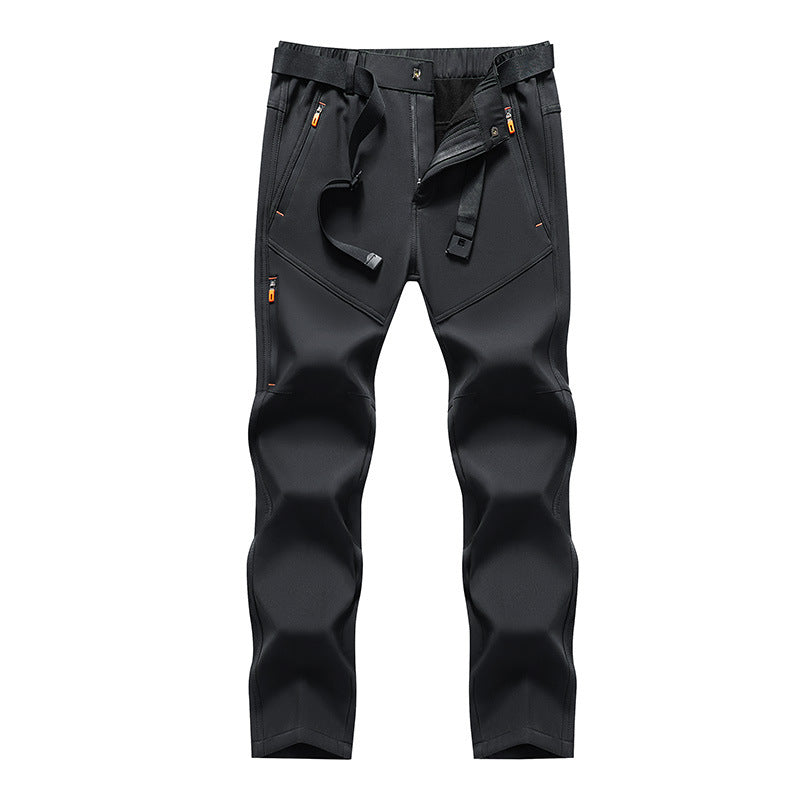 Herren Technische Softshell‑Outdoorhose mit vorgeformten Knien, wasserabweisenden Reißverschlüssen & integriertem Gürtel Echoarchiv