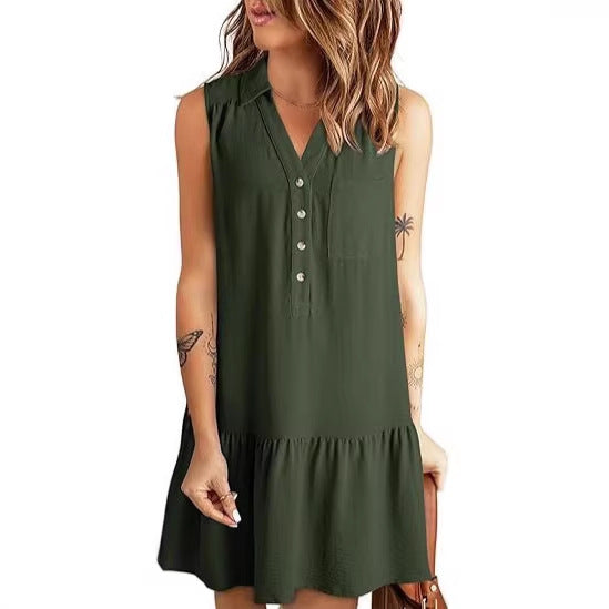 Damen Hemdblusenkleid mit geschmeidigem Fall und elegantem Rüschenabschluss Echo Archiv