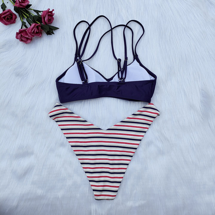 Damen Triangel-Bikini mit mehrfachen Trägern Echo Archiv
