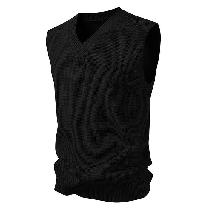 Herren ärmelloser Pullover im strukturierten Design Echoarchiv
