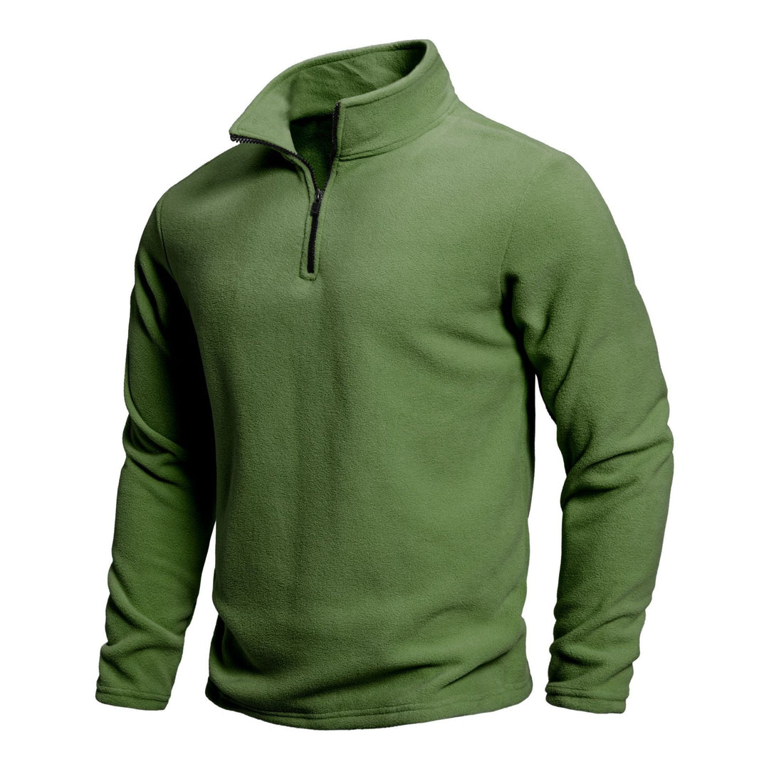 Herren Fleece-Pullover mit modernem Stehkragen und praktischem Reißverschluss Echoarchiv