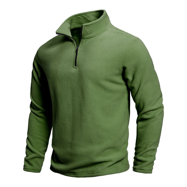 Herren Fleece-Pullover mit modernem Stehkragen und praktischem Reißverschluss Echoarchiv
