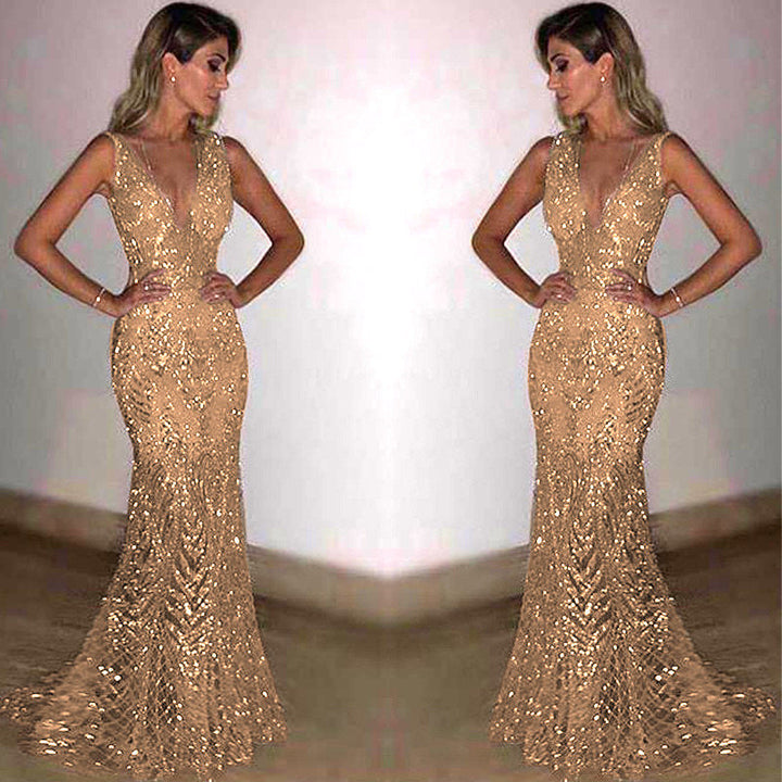 Damen Elegantes Abendkleid mit schimmernden Pailletten und figurbetontem Schnitt – Élara