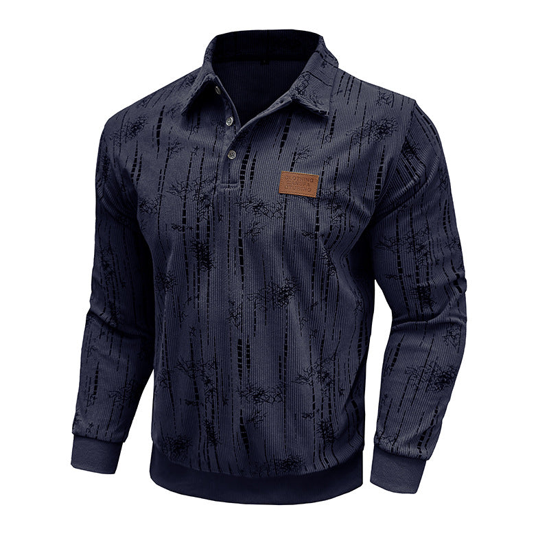 Herren lässiger Pullover mit modernem Strukturdesign Echoarchiv