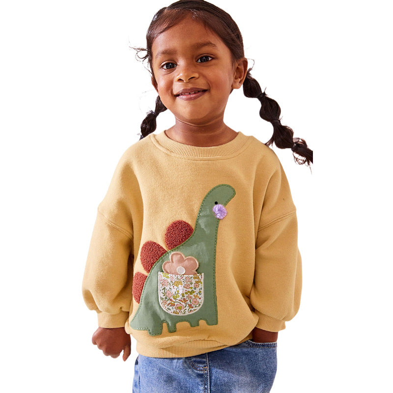 Mädchen Sweatshirt mit kreativem Dinosaurier-Design Echo Archiv