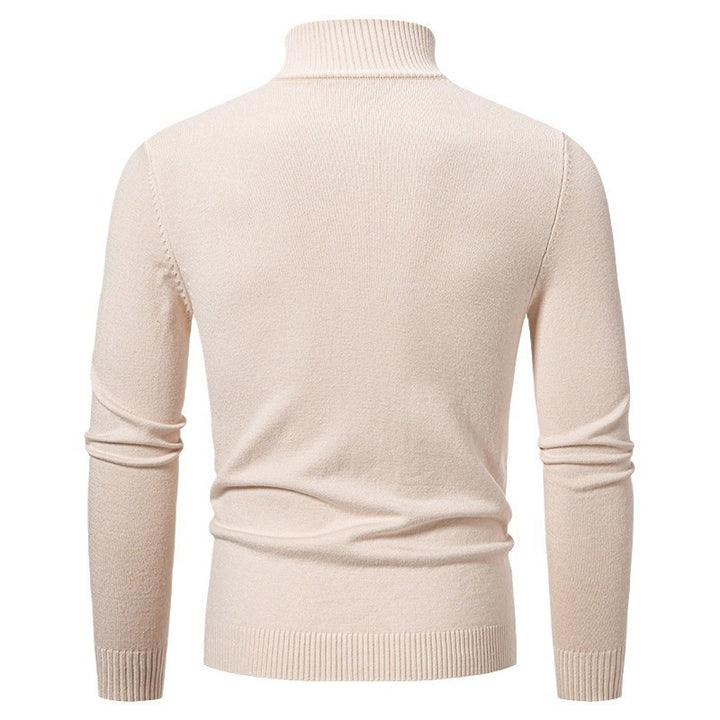 Herren modischer Strickpullover mit Stehkragen und Reißverschluss Echoarchiv