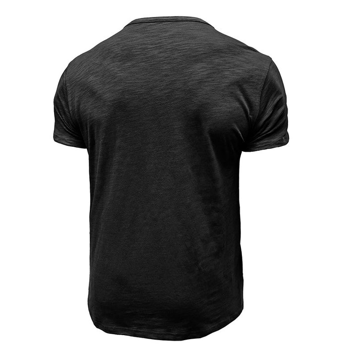Herren Rundhals T-Shirt aus atmungsaktiver Baumwolle mit lässigem Schnitt Echoarchiv