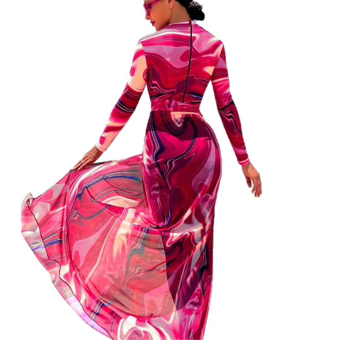 Damen eleganter Strandanzug mit transparentem Rock Echo Archiv