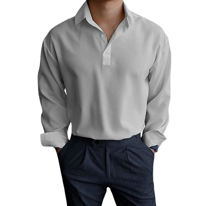 Herren Langarmshirt mit modernem Polokragen und eleganter Passform Echoarchiv