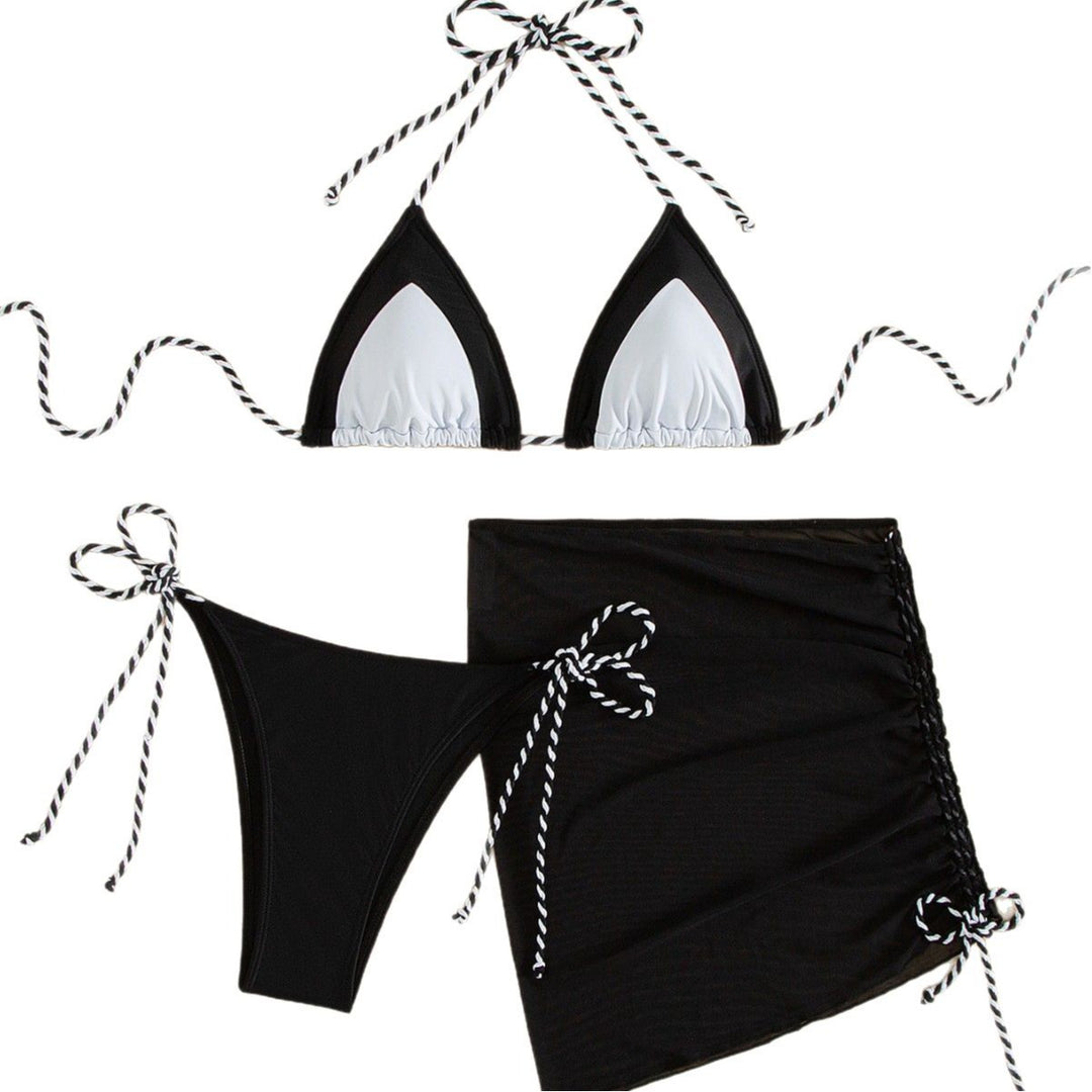 Damen Triangel-Bikini mit asymmetrischem Design und verstellbaren Bändern Echo Archiv
