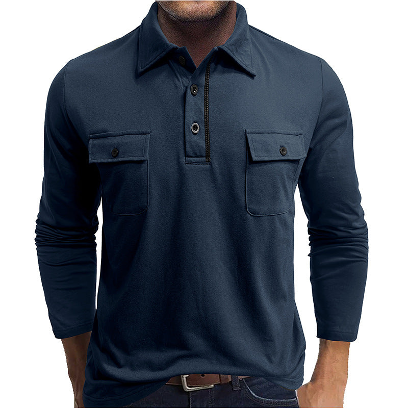 Herren Poloshirt mit modischen Taschen Echoarchiv